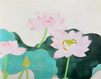 小林古径： 白華小禽、蓮｜「花＊Flower＊華」＠山種美術館