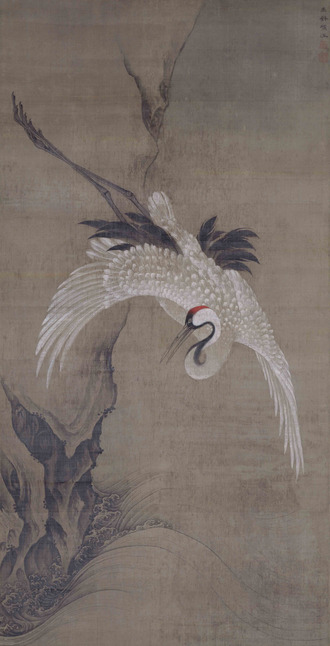 文正筆鳴鶴図と伊藤若冲の模写｜「名作誕生－つながる日本美術