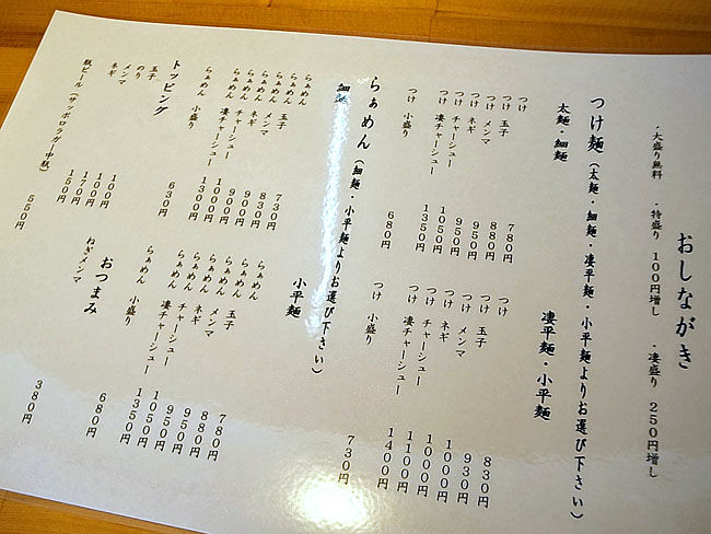 りきどう menu