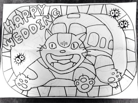 ジブリのステンドグラス風デコ 100均セリア ダイソーのガラス絵具でtry セリアが大好き