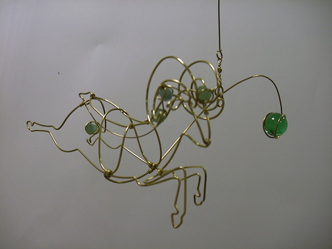 針金の球体 モビール オブジェ 針金の球体 モビール オブジェ