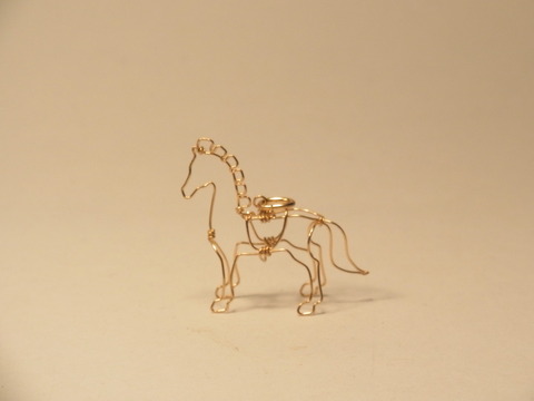 芸術品　釘と糸で作ったアート　馬 芸術品 釘と糸で作ったアート 馬