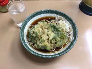 冷やし春菊天そば