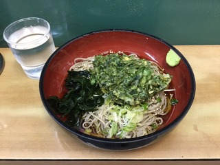 冷し春菊天そば