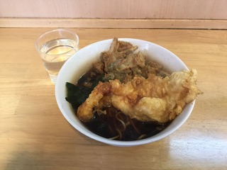 小そば五目かき揚げ地鶏とり天