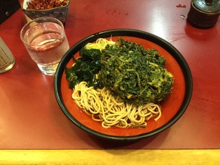 冷やし春菊天そば