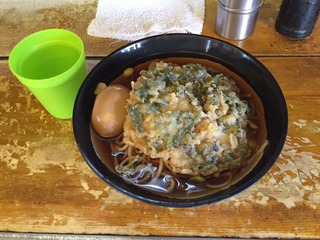 冷やし春菊そば味玉子