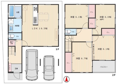 巽西Ａ間取