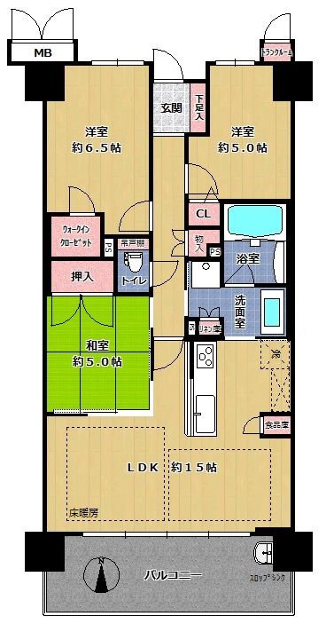 リバーガーデン平野正覚寺　間取