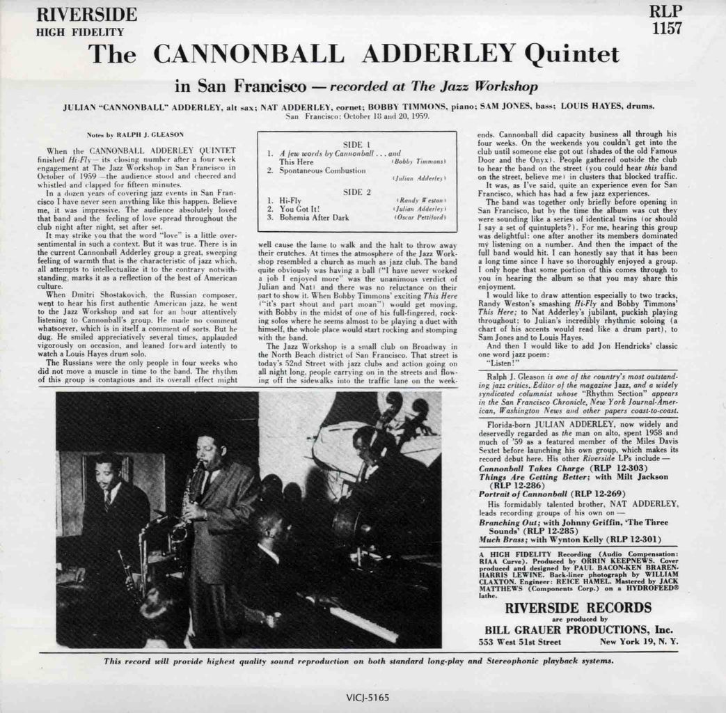 THE CANNONBALL ADDERLEY QUINTET IN SAN FRANCISCO-2