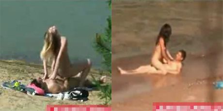 【盗撮】素人外人金髪・浜辺で性交して愛を確かめるカップルの動画