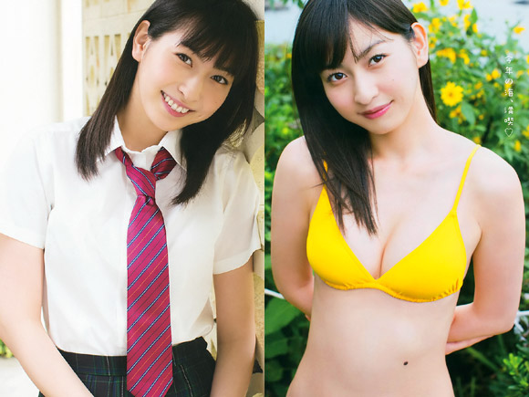 植村あかり 17歳の制服と水着。画像×26