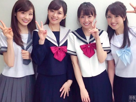 セーラー服の女子アナ軍団