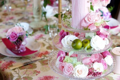 pink flowers&apples saiba-
