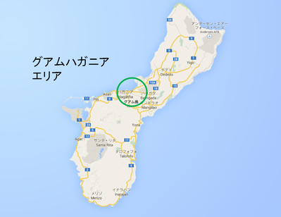 グアムのハガニアの地図