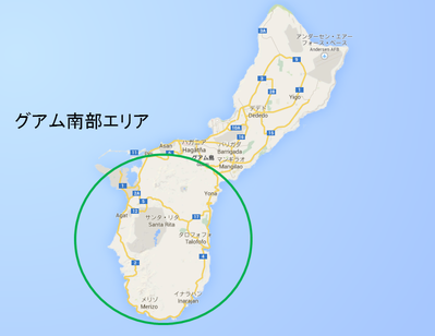 グアムの南部の地図