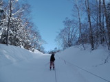 蓮池からの帰りはロープとう