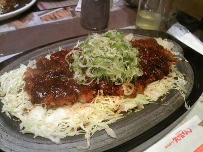 鉄板とんかつ定食