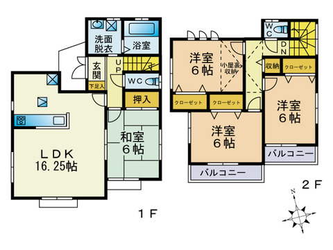 南豊田中古戸建間取図