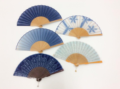 藍染め扇子