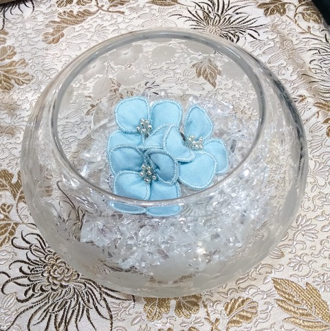 藍染め紫陽花コサージュ