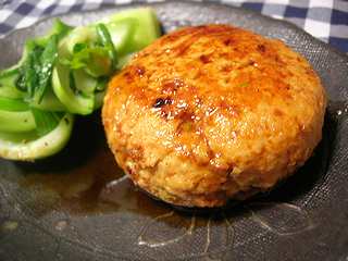 高野豆腐入りチキンバーグ
