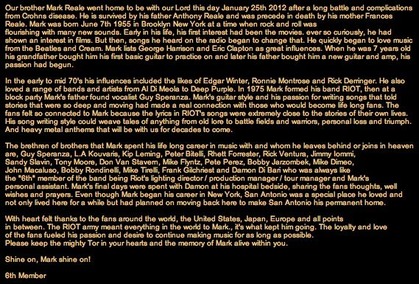 Mark Reale 追悼文