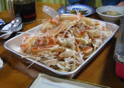 かにを食べすきました