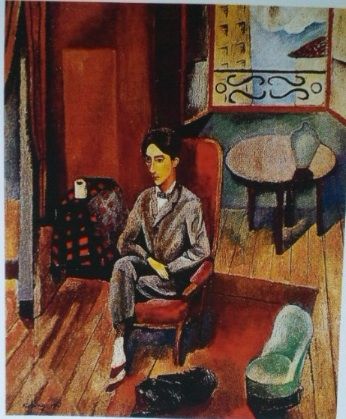 ジャン・コクトー ペン画「接吻」 （鑑定書付） キスリング ジャン