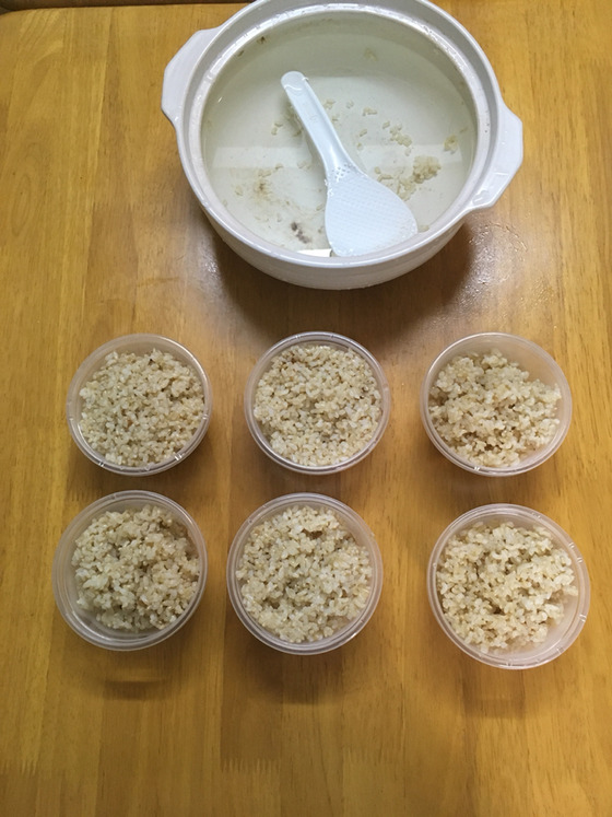 土鍋で玄米を炊く方法ー3合でご飯大盛り6杯分くらいあります