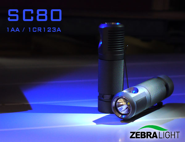 ZebraLight SC80 AA or CR123A Flashlight, XP-G Cool White LED