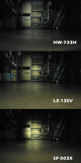 LZ-13SVは近くから均一な配光。