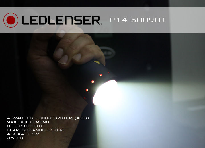 LED LENSER P14 500901 (2018モデル) 単三電池×4本 LED懐中電灯