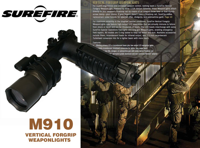 SUREFIRE M910A ヴァーティカル ウェポンライト : アカリ SUREFIRE M910A ヴァーティカル ウェポンライト : アカリ