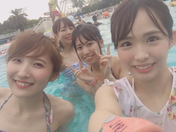 Ske48内山命 今日はゆきちゃん おしりん かおたん 私の4人でプールに行ってきました Ske48箱推し