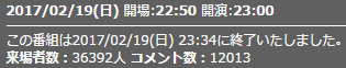 来場者数20話