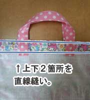 体操着袋の作り方(裏地なし切替なし)