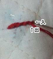 簡単なアウトラインステッチの刺し方