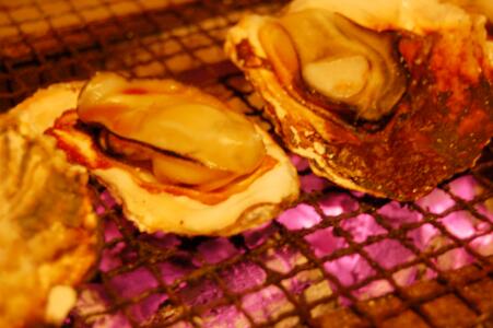牡蠣炭焼き