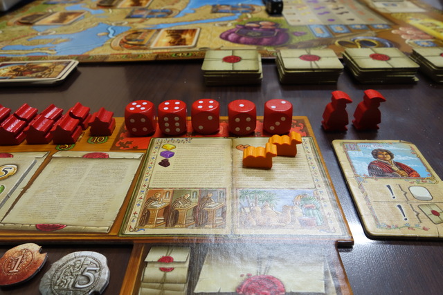 ボードゲーム『マルコポーロの旅路』のプレイヤーボード