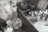天板交換 ゴミ片付け
