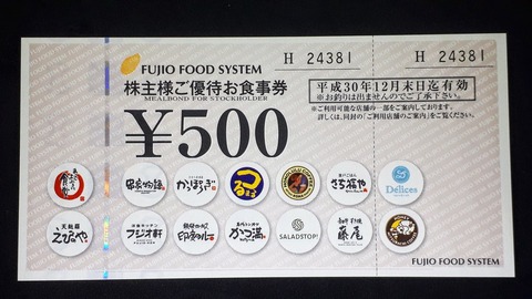 フジオ優待券