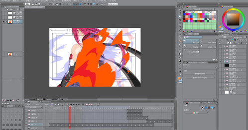クリップスタジオ作業画面