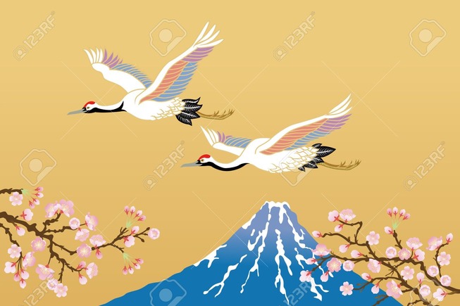 11217192-japanese-crane-and-mt-fuji