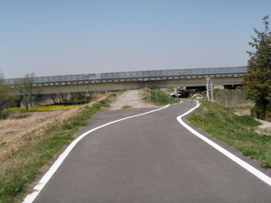 茨城県道502号取手常総自転車道線 (36) 常磐自動車道小貝川橋