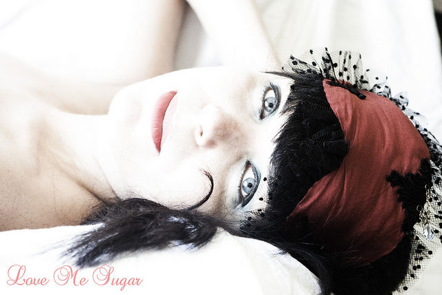 Burlesque inspired sleep mask in silk ByMadEmoiselle Sugar Burlesque inspired sleep mask in silk ByMadEmoiselle Sugar