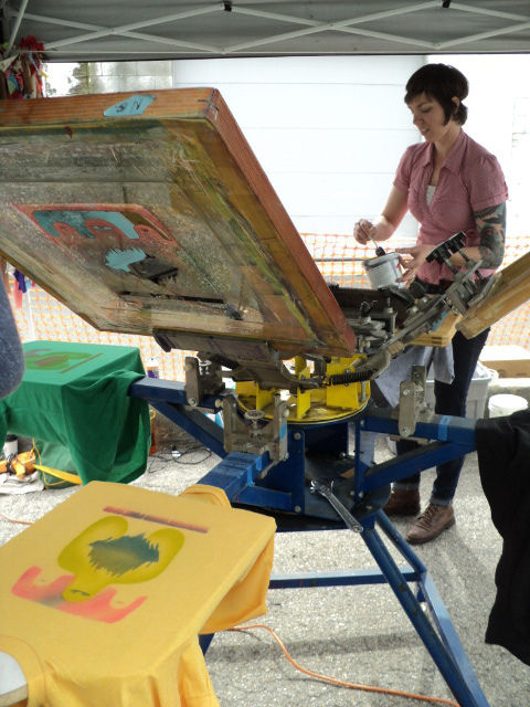 Silkscreening Treefort T-shirts Silkscreening Treefort T-shirts