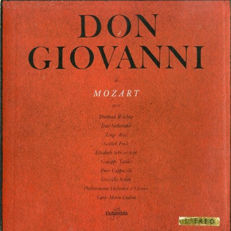 モーツァルト:ドン・ジョヴァンニ/ジュリーニ指揮/フィルハーモニアLP4枚US盤 モーツァルト:ドン・ジョヴァンニ/ジュリーニ指揮
