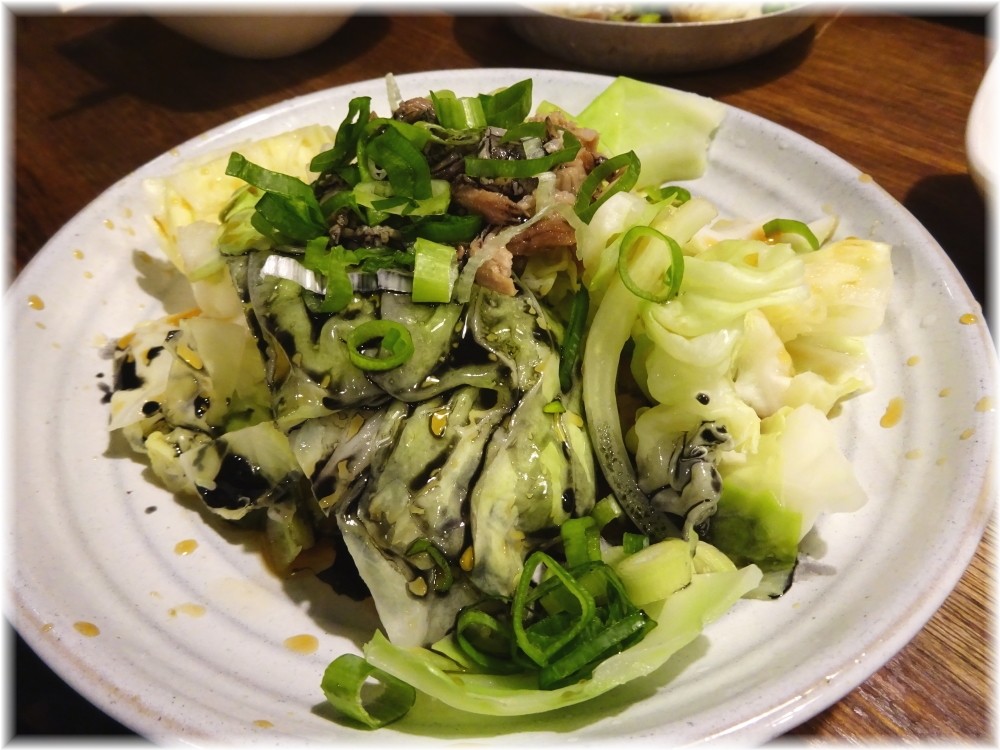 ラーメン凪渋谷店 キャベツと肉の炒め