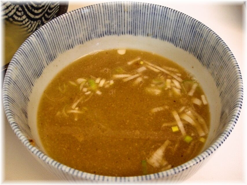 つけ麺の未来 あつもり(並)のスープ割り
